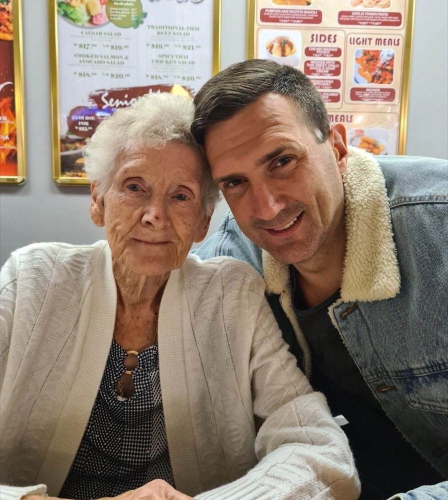 JL with his grandmother