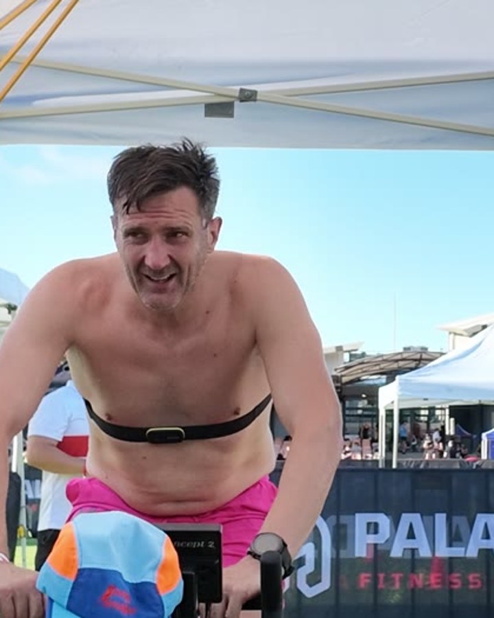 JL grimacing on the bike at Paladin NSW