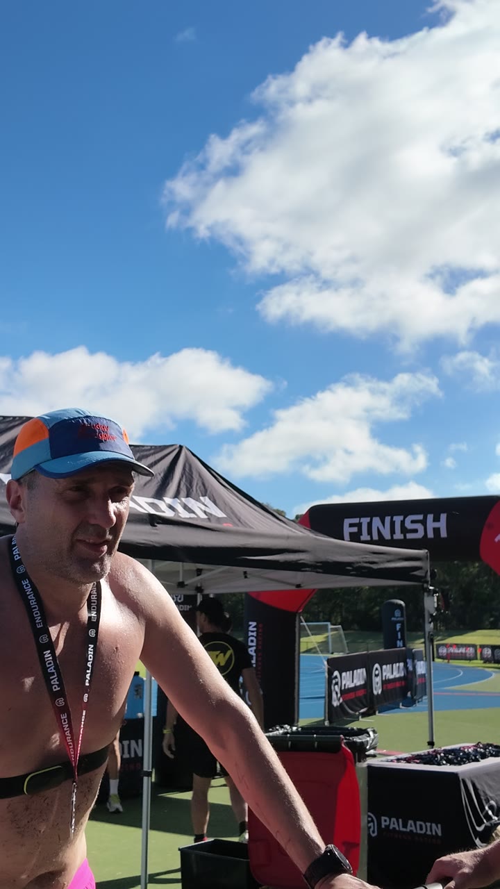JL at the Paladin NSW finish line with his medal